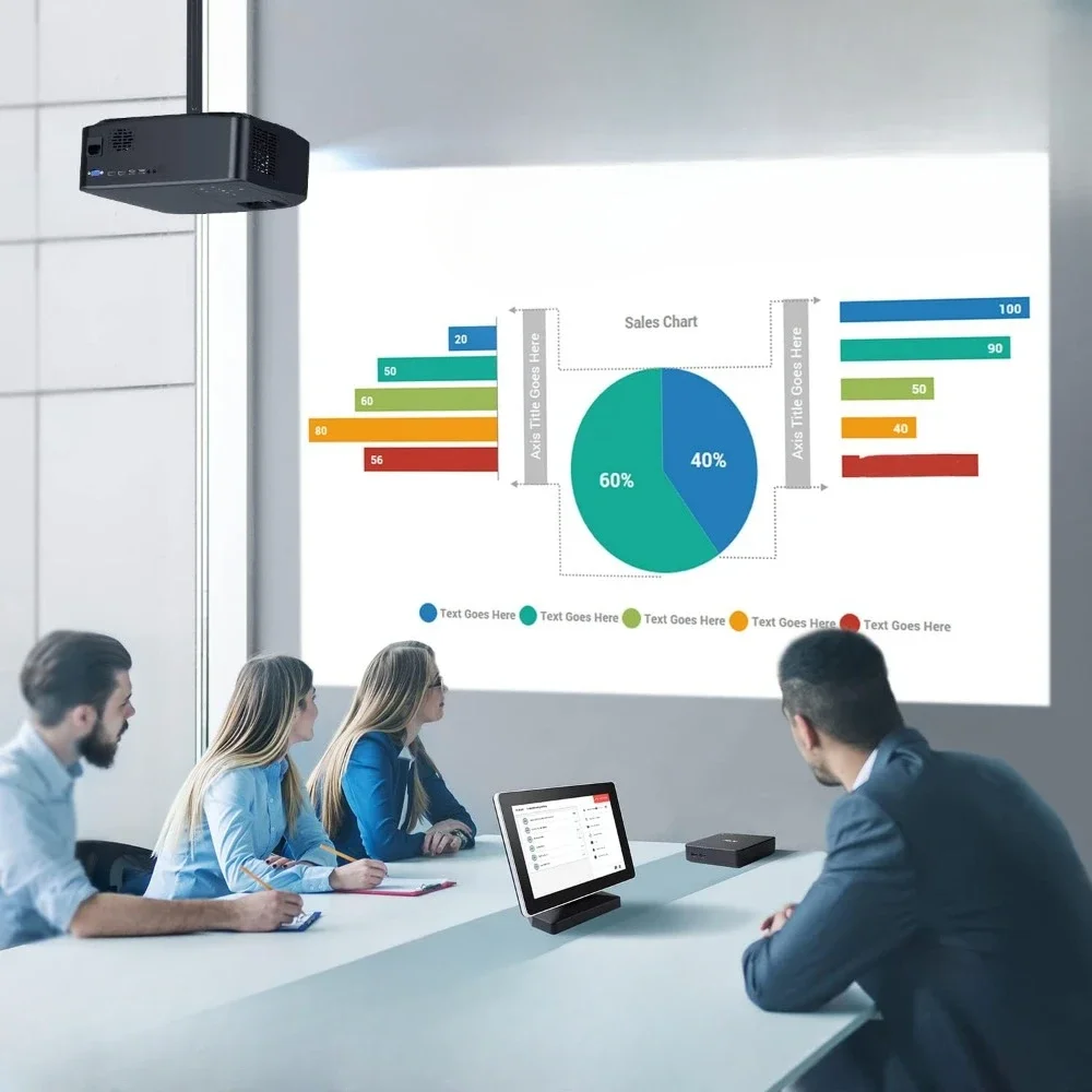 دعم جهاز عرض الأفلام 4K، سطوع عالي للمسرح المنزلي والأعمال، (iOS/Android/TV Stick/PS/PPT/USB) #5