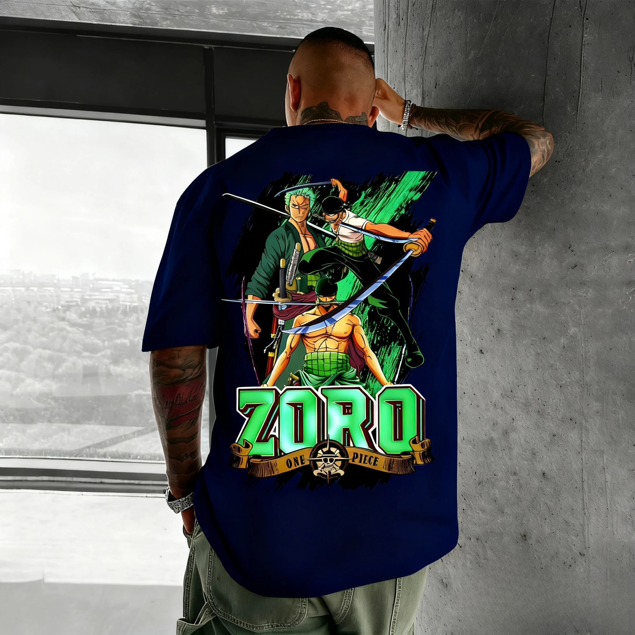 قطعة واحدة أنيمي لوفي الطباعة الطرفية الصيف تي شيرتات قصيرة الاكمام الرجال والنساء التنقل اليومي القطن تي شيرت #2