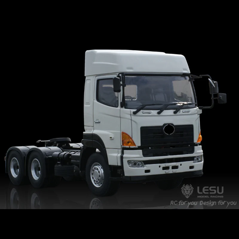 

Lesu 1/14 Metal Chassis Model With Motor 700 6*4 RC Tractor Trailer Truck For Tamiyaya Model Th02023-Smt2