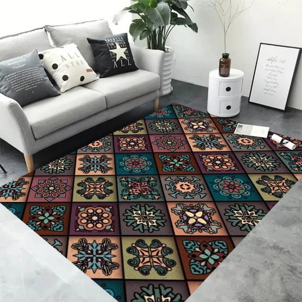 Bohemia Mandala Area Rug LargeCarpets Rugs for Living Room Bedroom Sofa Kitchen Bathroom Entrance Doormat Floor Mats