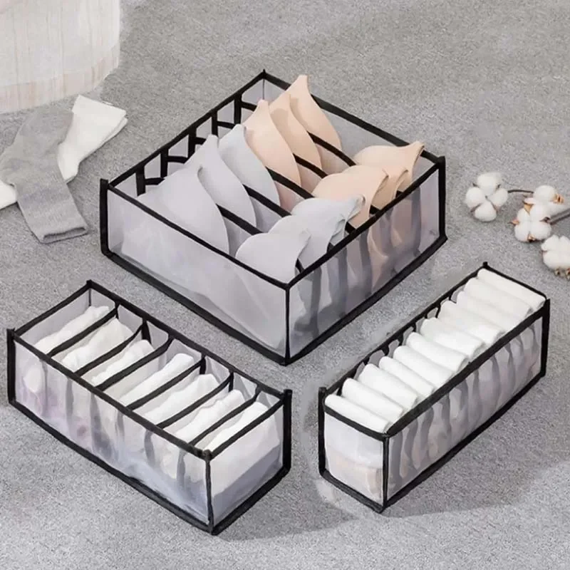 Underwear Storage Box Compartment Socks Underwear Home Fabric Drawer Storage Organizer Basket Cabinet Storage Gods