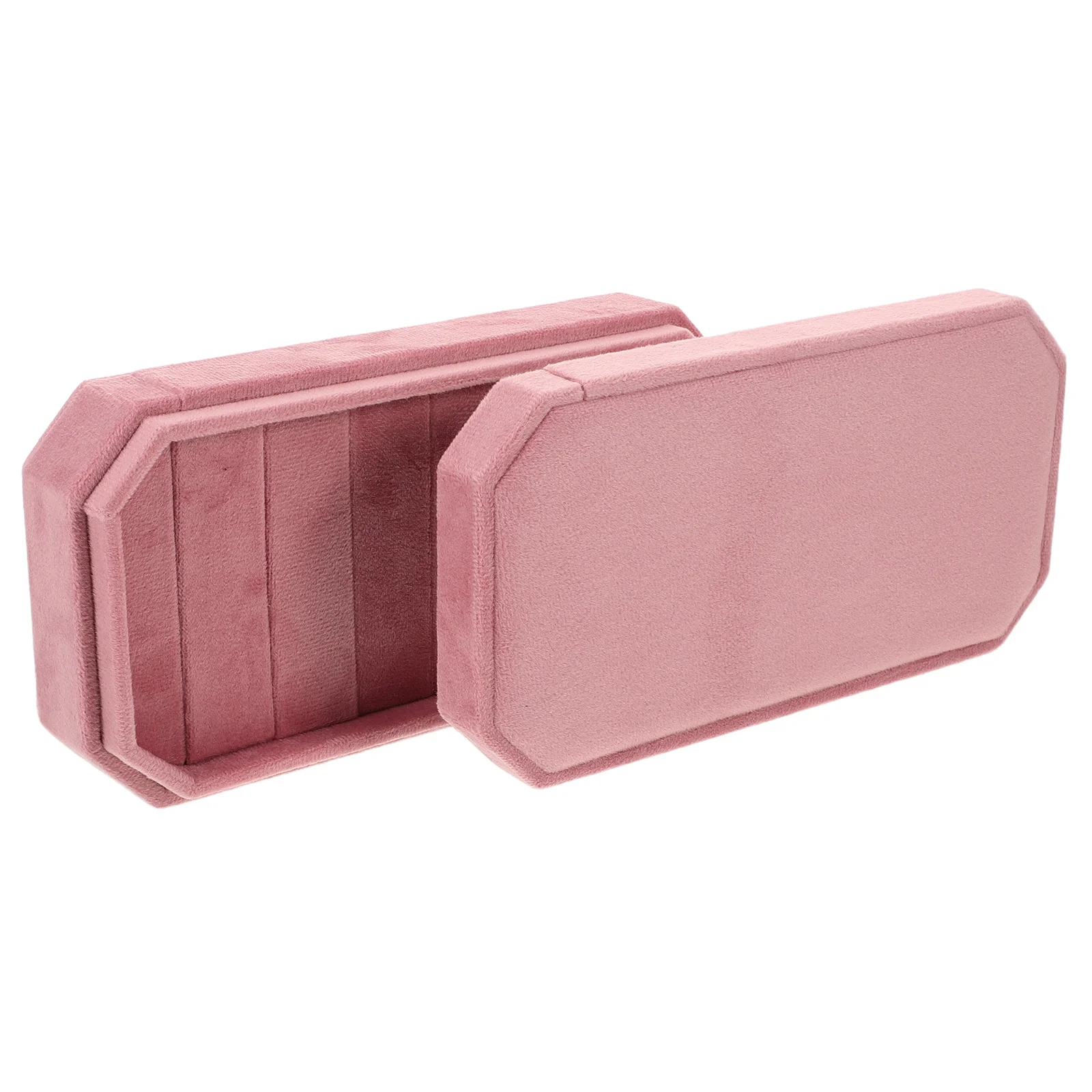 Jewelry Box Pink Soft Interior Ring Earring Holder Travel Small Jewelry Storage Case Storage Box