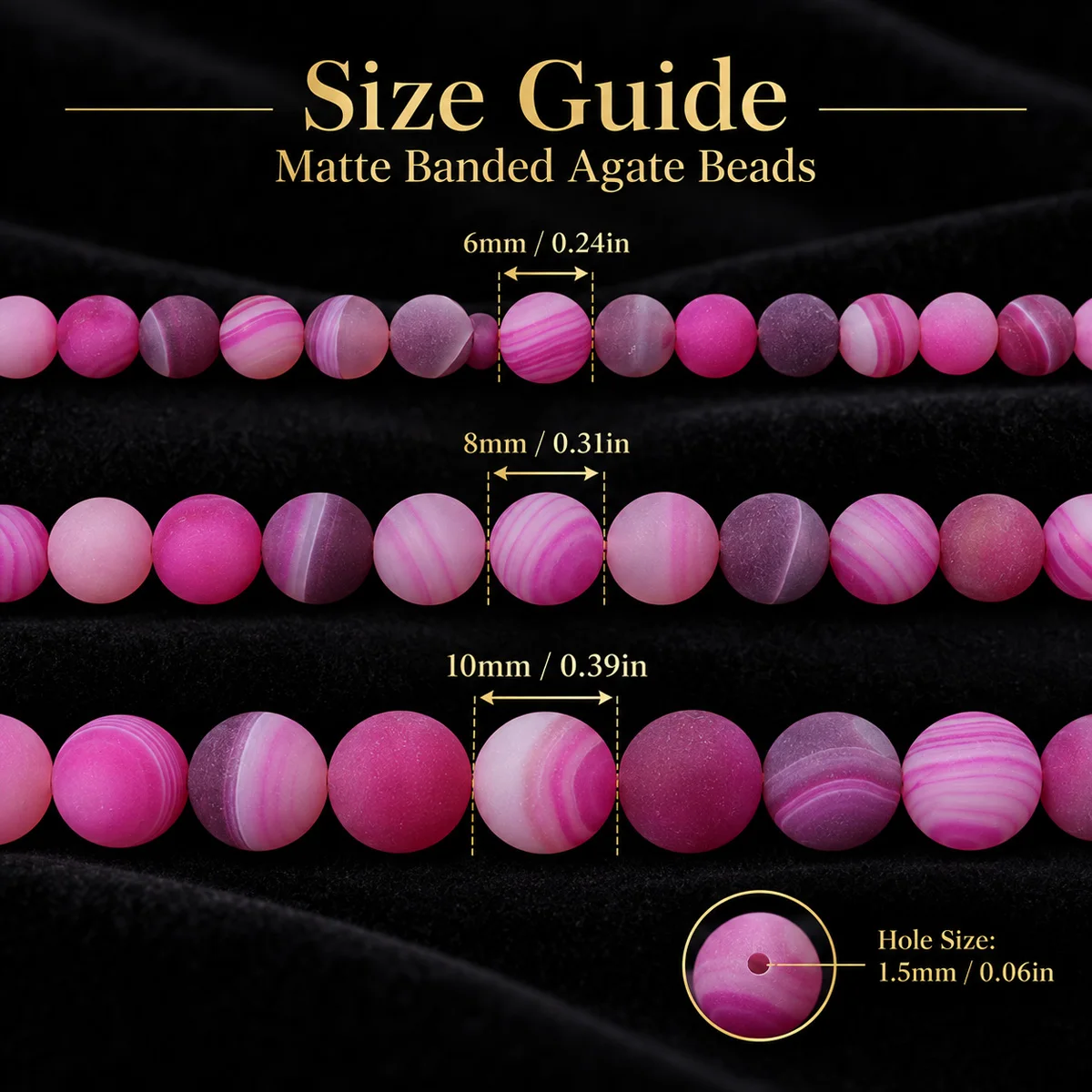 6-10mm 18pcs Stone Half Strand Satin Finish Rose Red Striped Agate Spacer Loose Beads For Jewelry Making DIY Bracelets Necklace