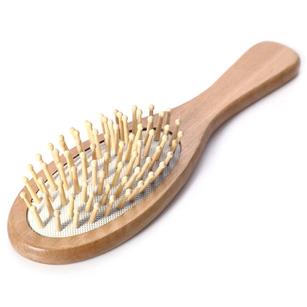 Eco-friendly Hair Brush Wooden Comb Solid Massage Spa Massager Medium Size Vent