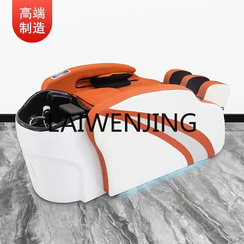 

Hair salon electric massage shampoo bed ceramic basin automatic intelligent shampoo flush massage integrated