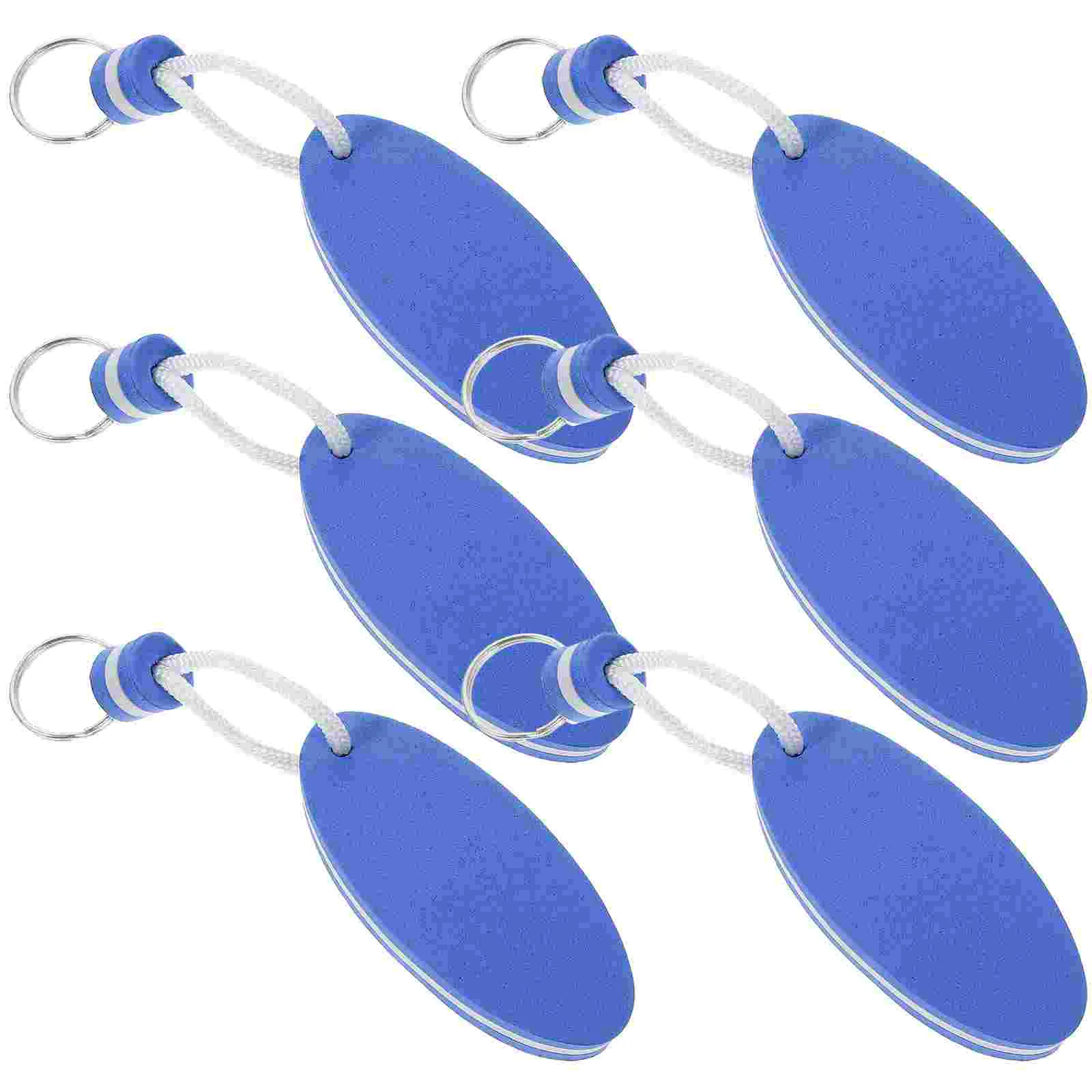 6 Pcs Oval Keychain Eva Floating Water Foam 6pcs (blue) Surfboard Fob Keychains Boat