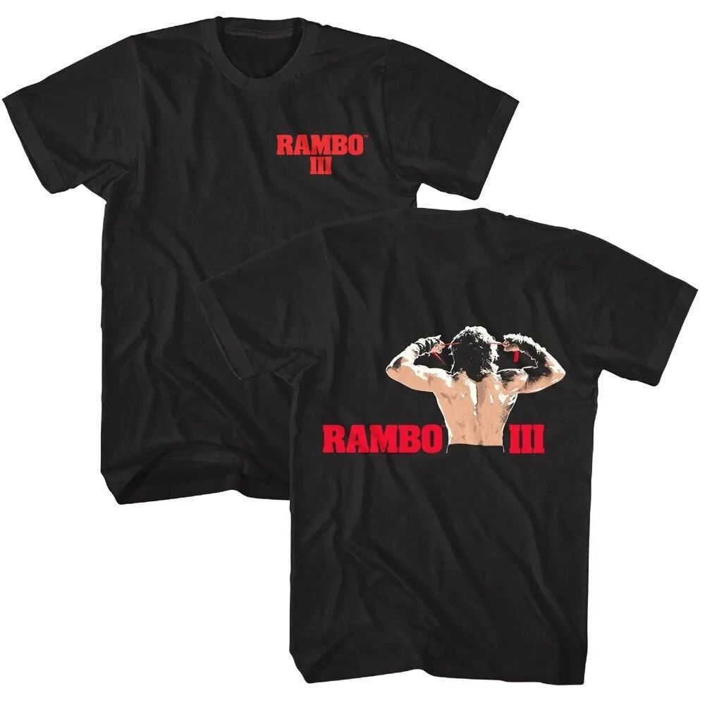 Rambo 3 T-Shirt, rotes Bandana, Film-Merch-Grafik-T-Shirts, Sommer-T-Shirt für Herren und Damen, lockeres und atmungsaktives T-Shirt