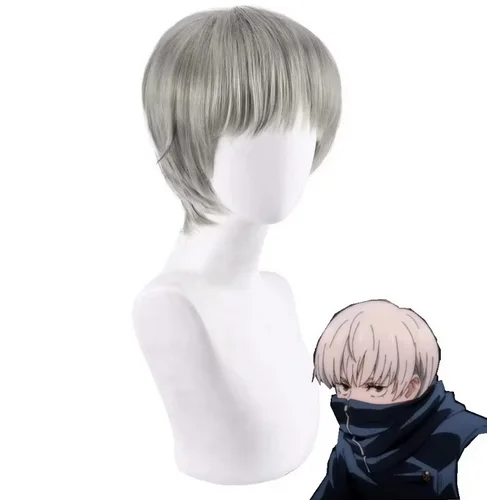 Inumaki Toge Cosplay Wig Anime Jujutsu Kaisen Cosplay Heat Resistant Wig Halloween Role Play Wigs