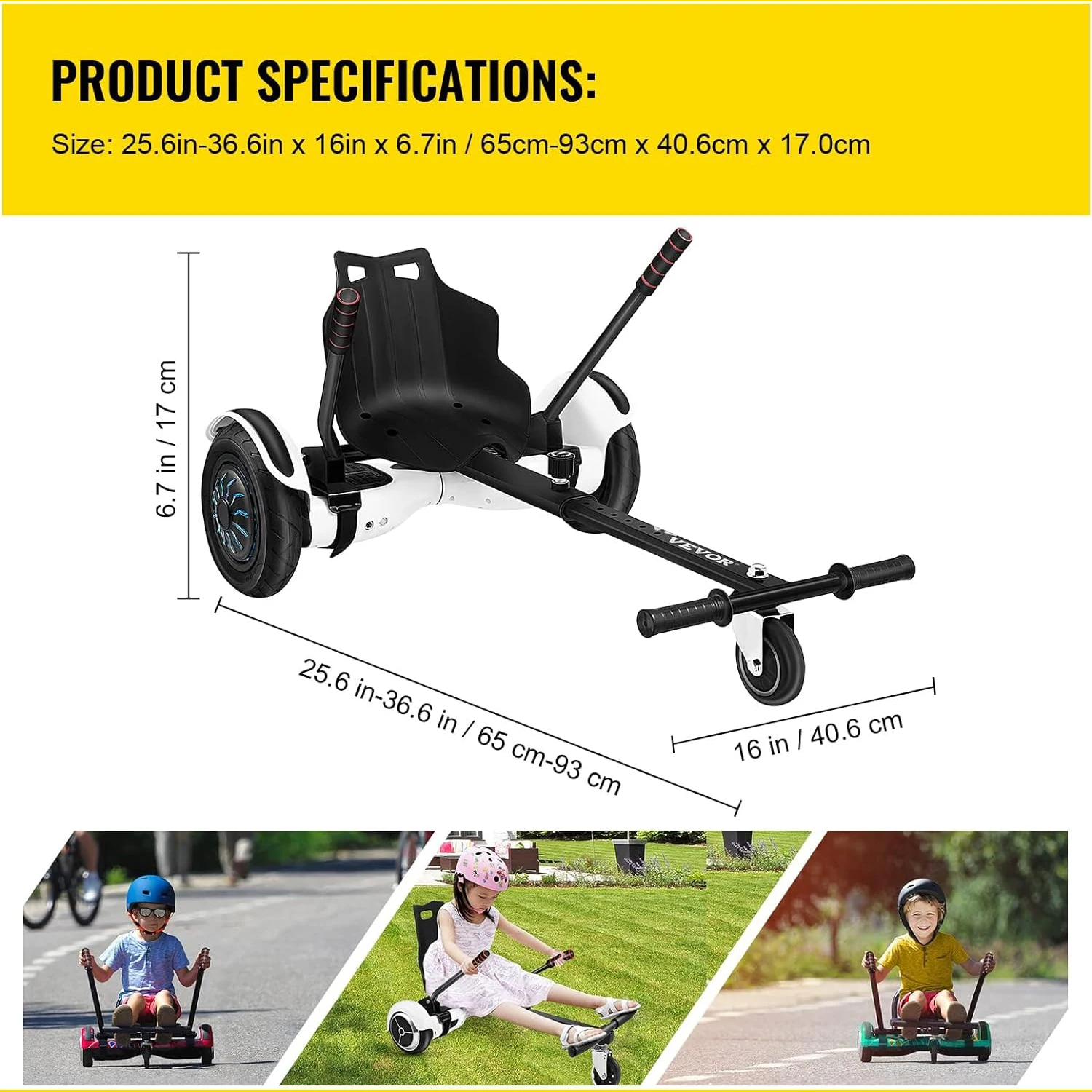 Hoverboard Seat Attachment 200lbs Capacity, 26\