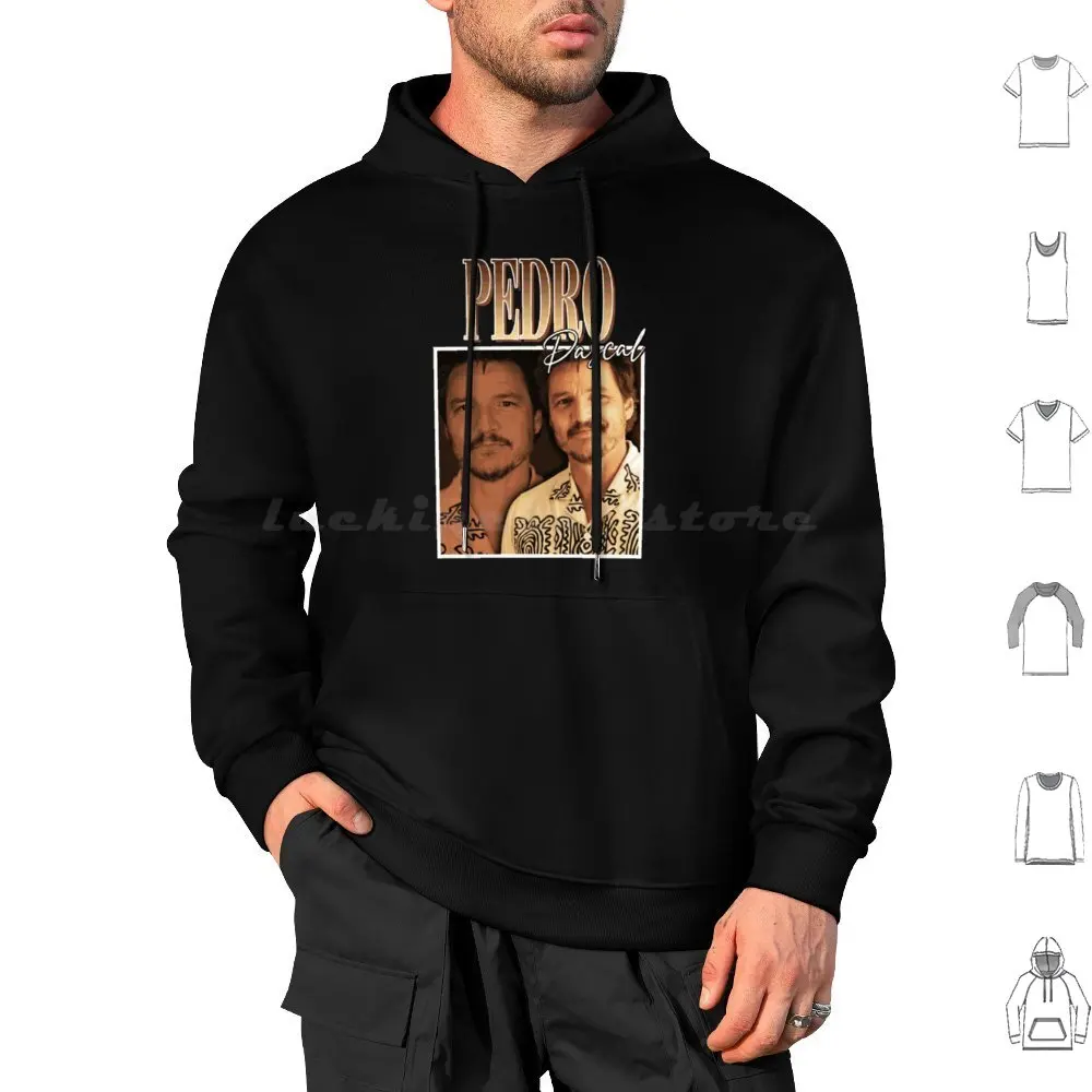 Pedro Pascal Hoodie cotton Long Sleeve Pedro Pascal Pedro Pascal Oscar Actor Javier Pe ? A Mando Funny Joel Pedro