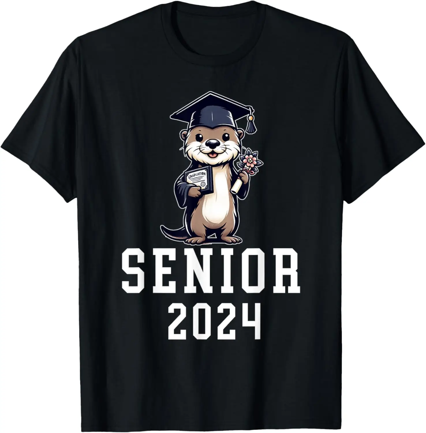 Otter Senior 2024 Graduate School & College Graduation T-Shirt