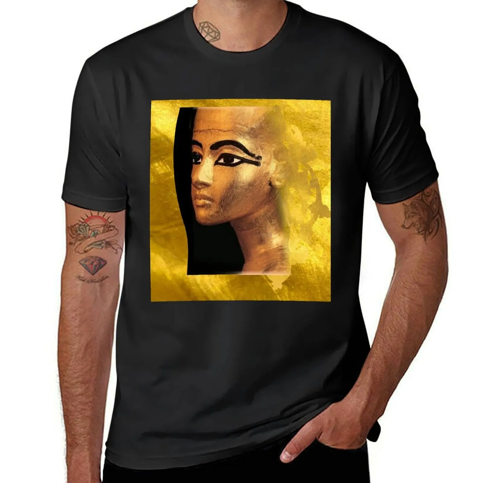 Ancient Egyptian Queen - Goddess of Gold (by ACCI) - Serquet T-Shirt funnys quick drying men clothings