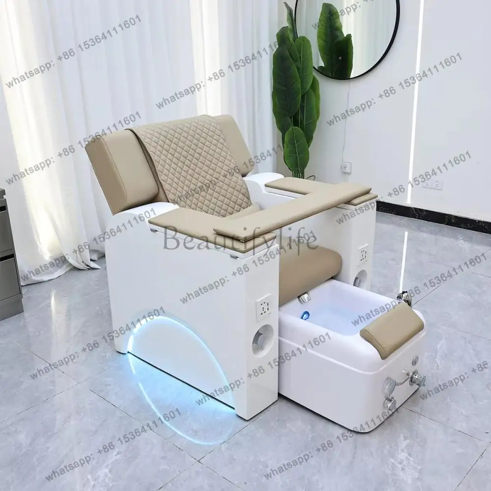Hot 2026 High end Electric Pedicure Foot Spa Chair for Nail Salon Premium Sofa with Automatic Back Massage Function Can Lift Typ