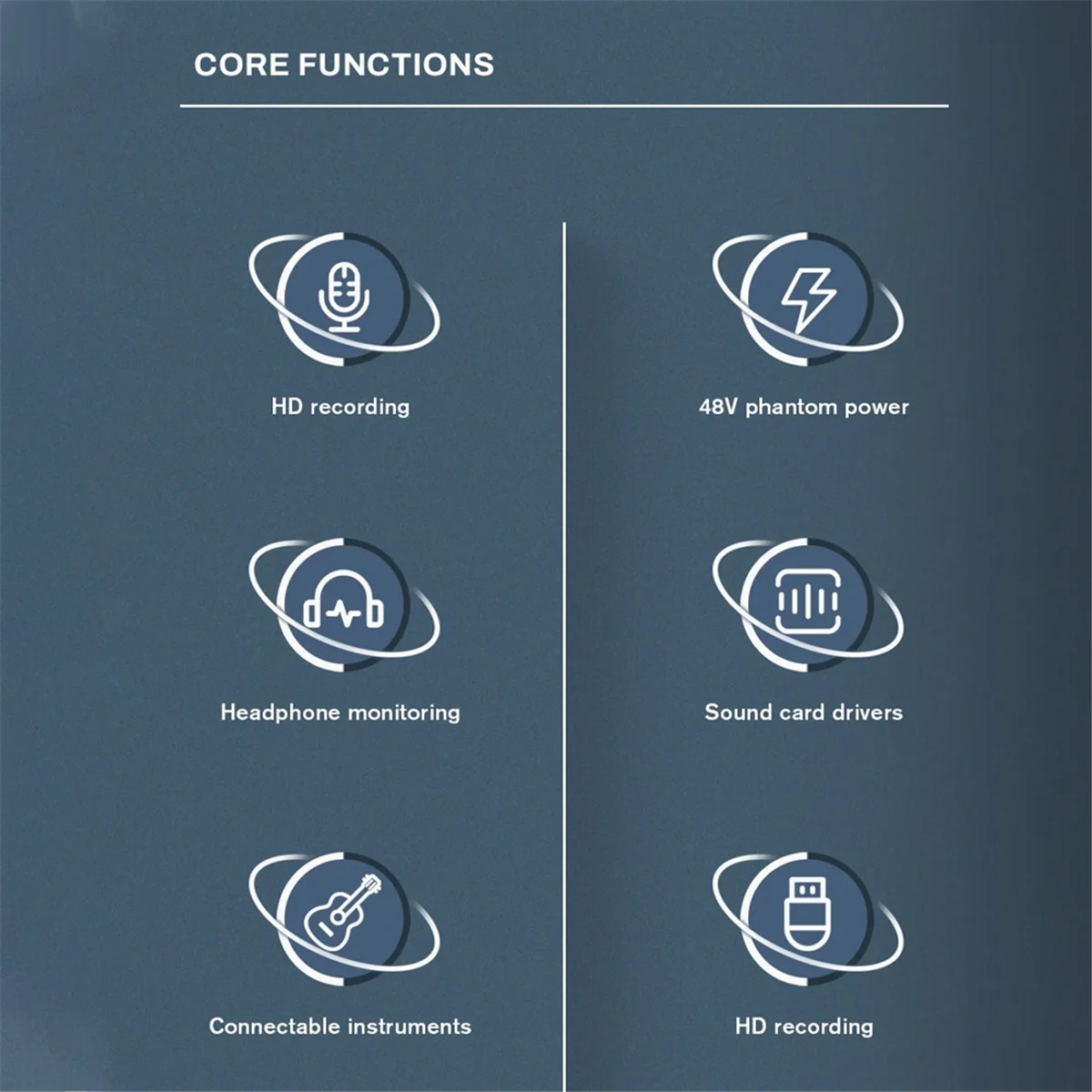 RISEN Interfaccia audio Scheda audio Interfaccia USB professionale Registrazione in studio 4x4 con preamplificatore microfonico per strumento musicale