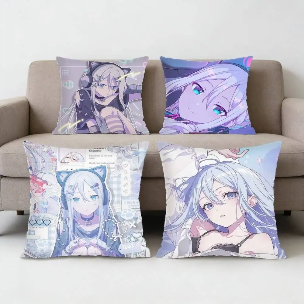 

Project SEKAI Yoisaki Kanade World Pillow Case Anti-dustmite Pillowcase Invisible zipper silky short plush Sofa cushion cover