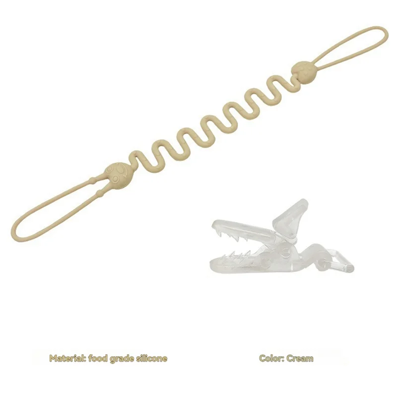 مجموعة مشابك دمية من السيليكون AS96، عبوتان، حامل سلسلة لهاية عالمي للأولاد والبنات