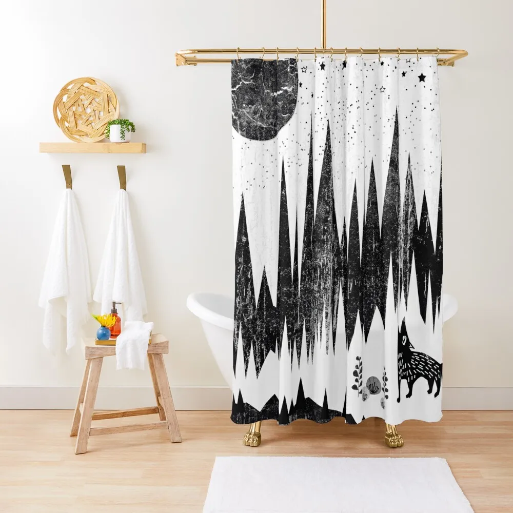 

Moonshine Shower Curtain Bathroom Box Washable Waterproof Fabric Shower Shower Bath Waterproof Bath And Anti-Mold Curtain