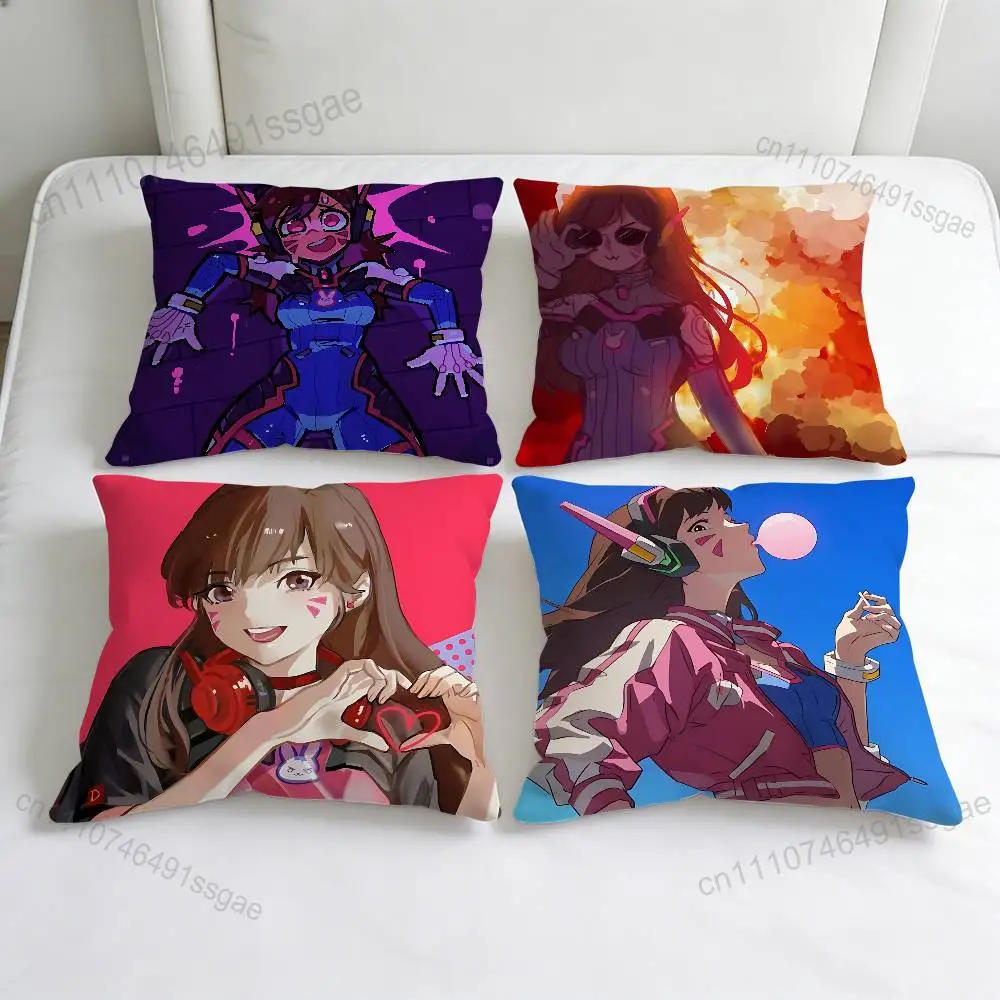 

Cute D-DVA O-Overwatch Square Pillow Cover Decorative Throw Pillow Case for Sofa Couch Bed Home Car Living Room Decoration