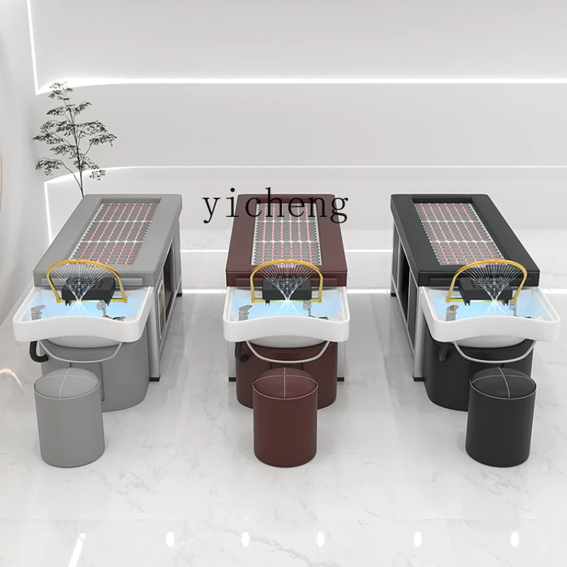 

ZC Moxibustion Ceramic Basin Shampoo Chair Constant Temperature Water Circulation Fumigation Head Therapy Bed