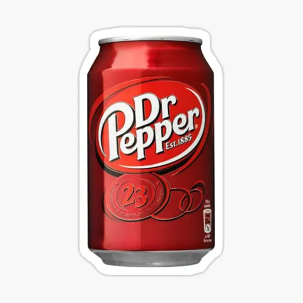 Dr Pepper-pegatinas para imprimir botellas de agua, fondo para el hogar, parachoques, habitación de Anime, portátil, ventana, decoración bonita, decoraciones artísticas, equipaje