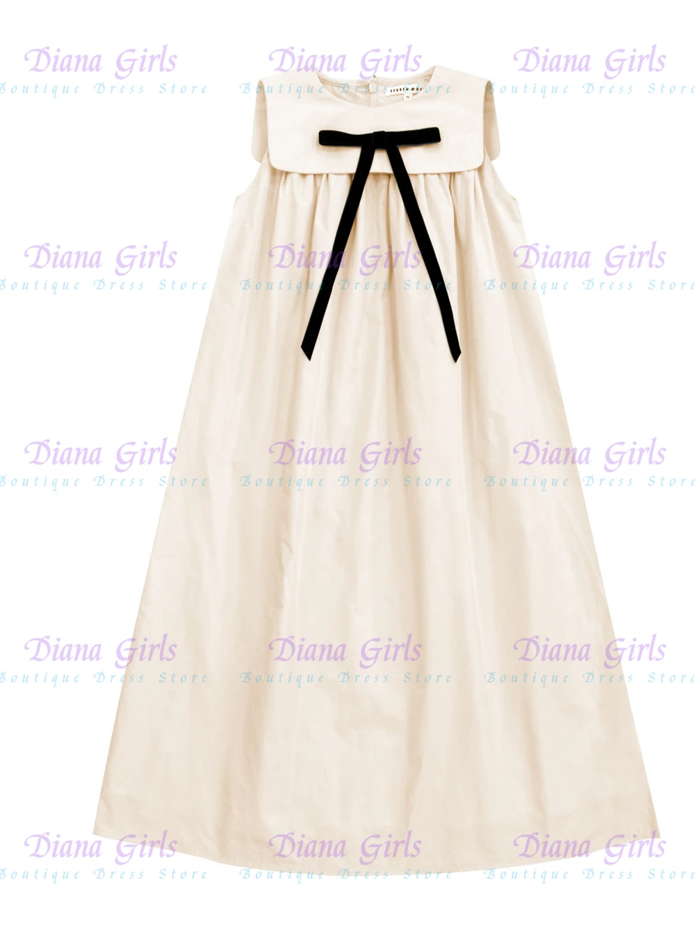 Quality Lovely Communion Flower Girl Dress Sleeveless Satin Taffeta A-Line For Kids Princess Birthday Gowns Wedding Ball Dresses