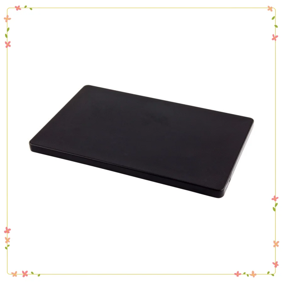 

6x10 Inch Non-Slip Plastic Cutting Board for Kitchen, Dishwasher Safe Black Bar Board