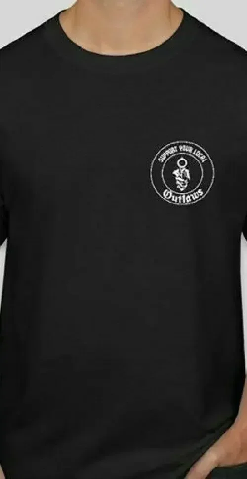 2 Sided Support Your Local Outlaws Biker Motorcycle Mc 15 T Shirt Long Sleeve