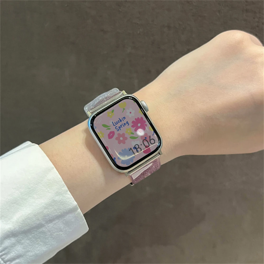 アップルウォッチ用キラキラグラデーションバンド,超韓国女性用 - Luxury Watch Korea のレビューと価格