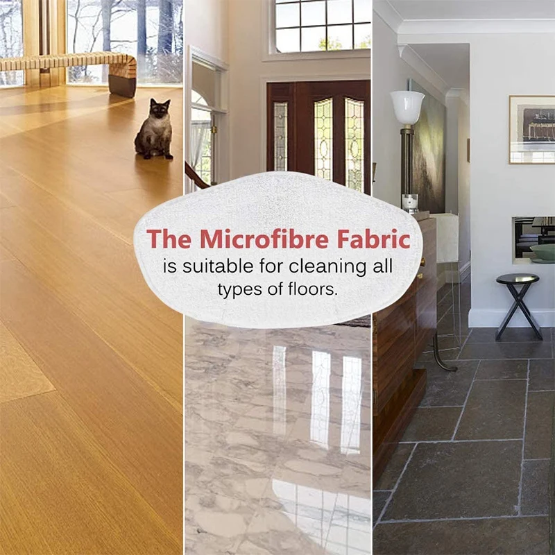 Almohadilla de mopa lavable de microfibra, 5 piezas, piezas de repuesto para Polti Kit Vaporetto Steam Mop