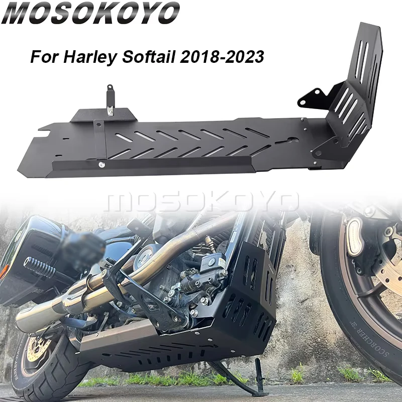 Engine Plates Guard Skid Plate Chassis Protection Covers For Harley Softail Street Bob FXBB Low Rider ST FXLRST FXLRS FXLR Slim