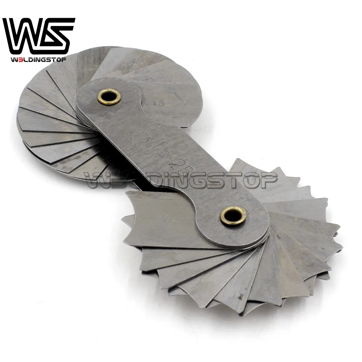 Radius gage Gauge Fillet set R15-25mm Concave Convex Arc and Internal External 32 Pieces