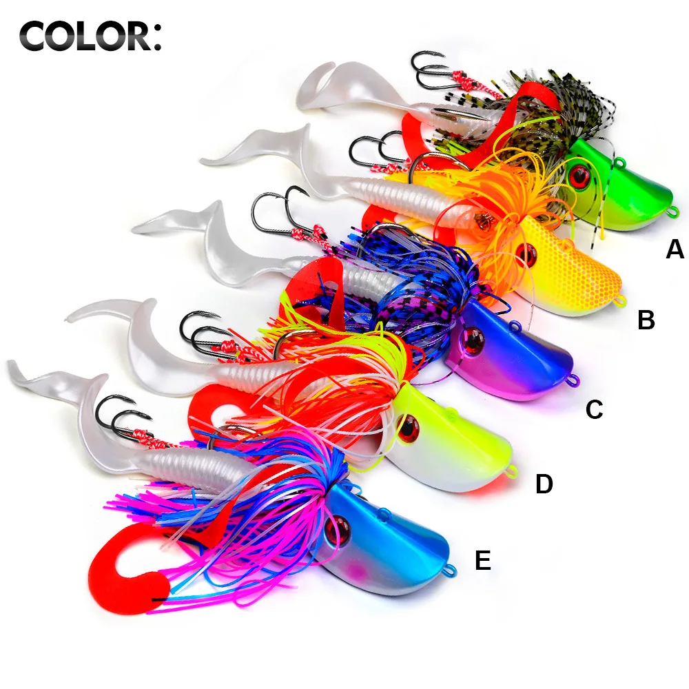 

1pcs Fishing Lure Beard Jigging Lead Head Rubber Jig Fishhook 20g 40g 60g 80g 100g Sea Fake Fishing Bait Double Hook Pesca LF163