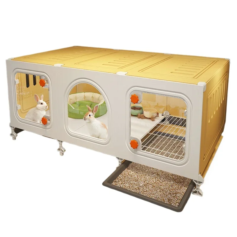 

Rabbit cage with toilet integrated large