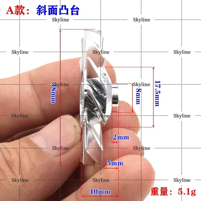 CNC Machining High Precision 38mm Aluminum Impeller 4mm Inner Hole 40mm High Speed Fan Ducted Fan Blade Impeller