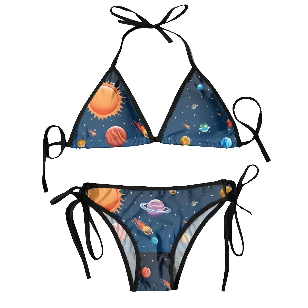 

Bikini Femme 2024 Luxe Space Planets Universe Two Piece Women's Set