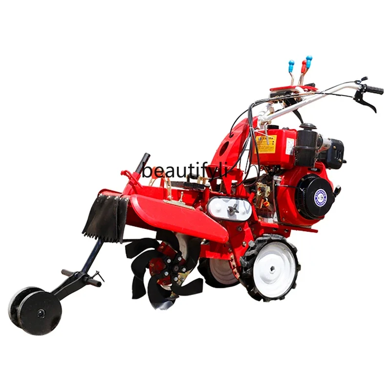 TT Trenching Ridging Machine All-in-One Diesel Artifact Deep Groove Strawberry Furrowing Machine Soil Cultivation  Agricultural