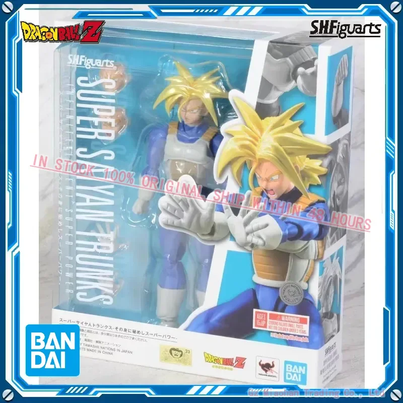 In stock 100% Original Bandai Dragon Ball Z S.H.Figuarts Hidden Super Power Super Saiyan Trunks Action Figure Gifts Collectible