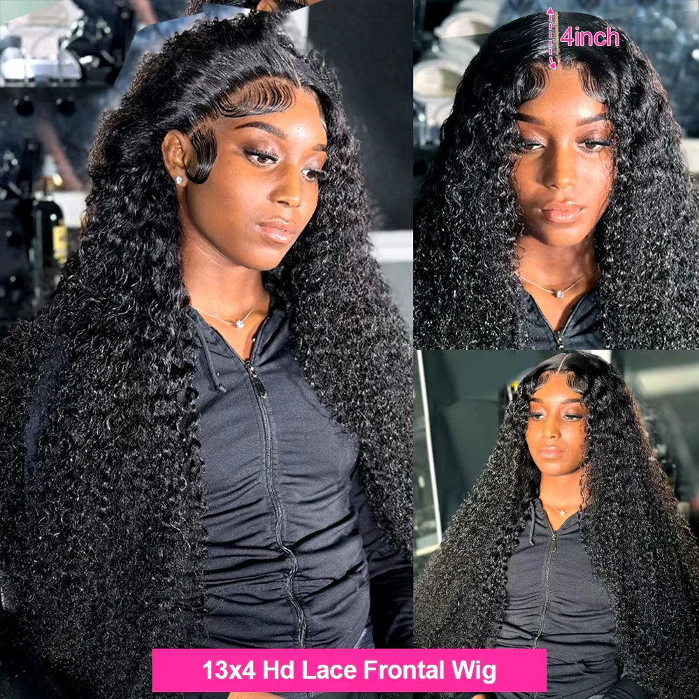 Lafion Deep Wave Frontal 13x6 Wig Water Wave Human Hair Wig Curly Hd Lace Wig 13x4 Human Hair Black Wig Brazilian For Women