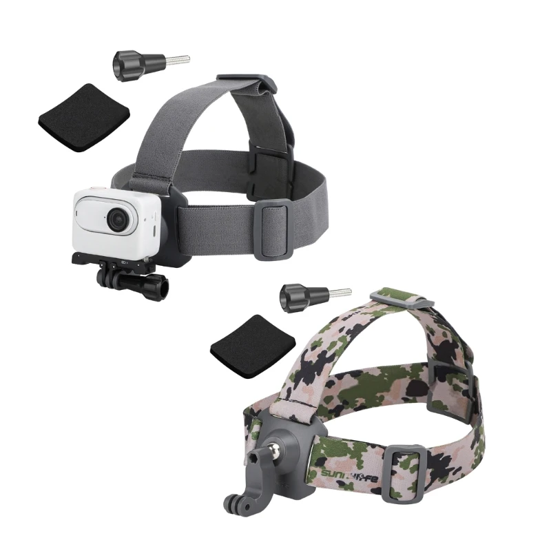 M2EC Adjustable Headband for Action4/GO3 GoPro12 Action Cameras Elastic Head Mount Wearing Headband