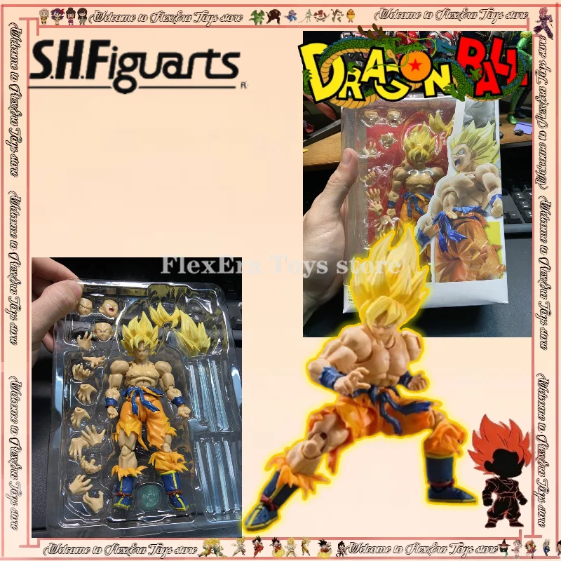

Фигурка SHF Dragon Ball Z Сон Гоку: Легендарная подвижная коллекционная аниме-фигурка из ПВХ, 17 см, Супер Сайян Какарото, модель-игрушка