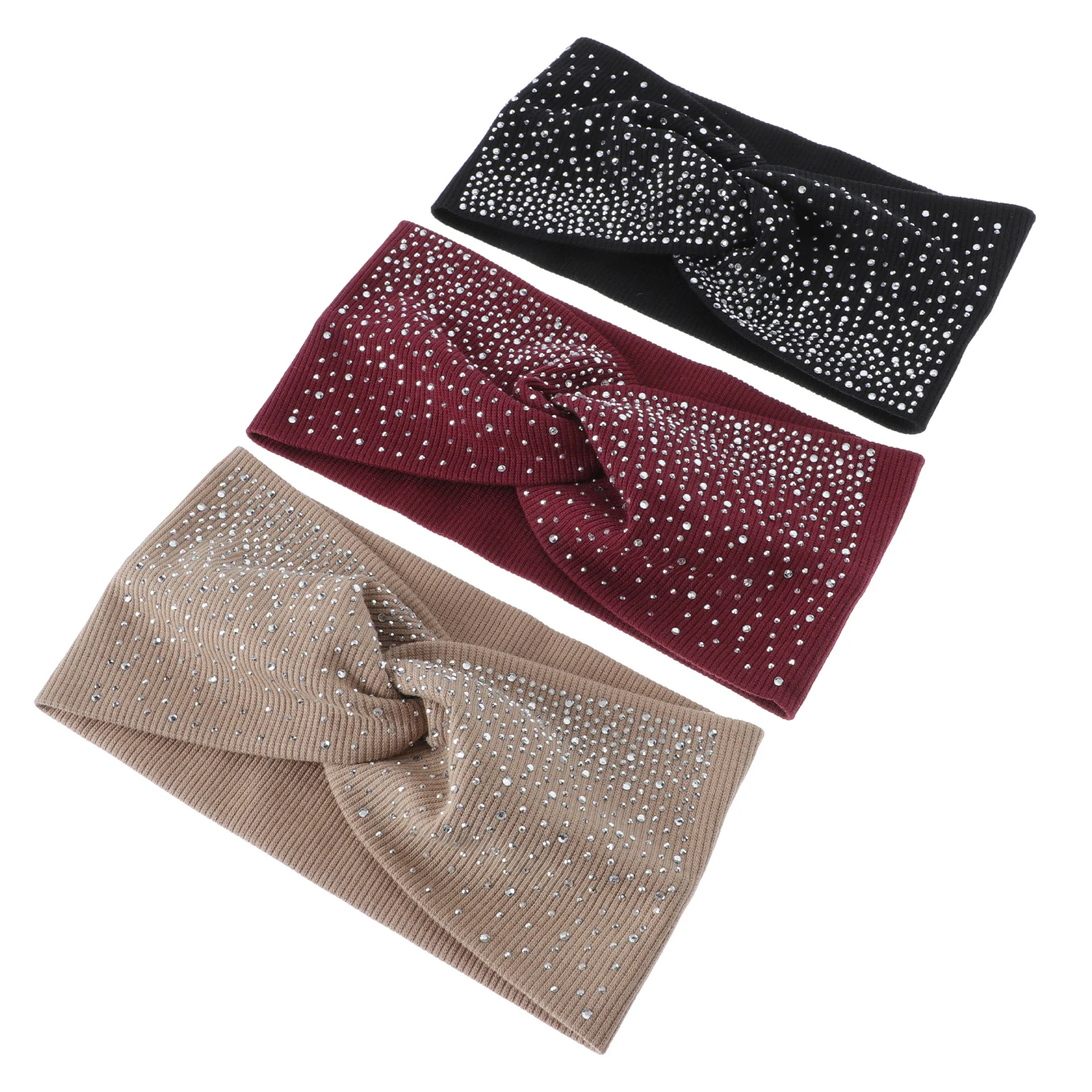 

3Pcs Women Yoga Headbands Premium Lightweight Elastic Hairbands for Sports Fitness Running Outdoor Party Hair Decor Accessories