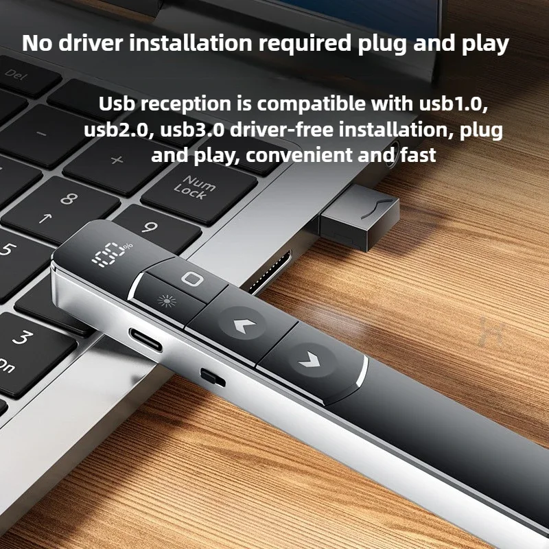New Wireless Presenter PPT Page Turner USB Laser Pointer Infrared Remote Control Presenter Pen For Projector Powerpoint Slide
