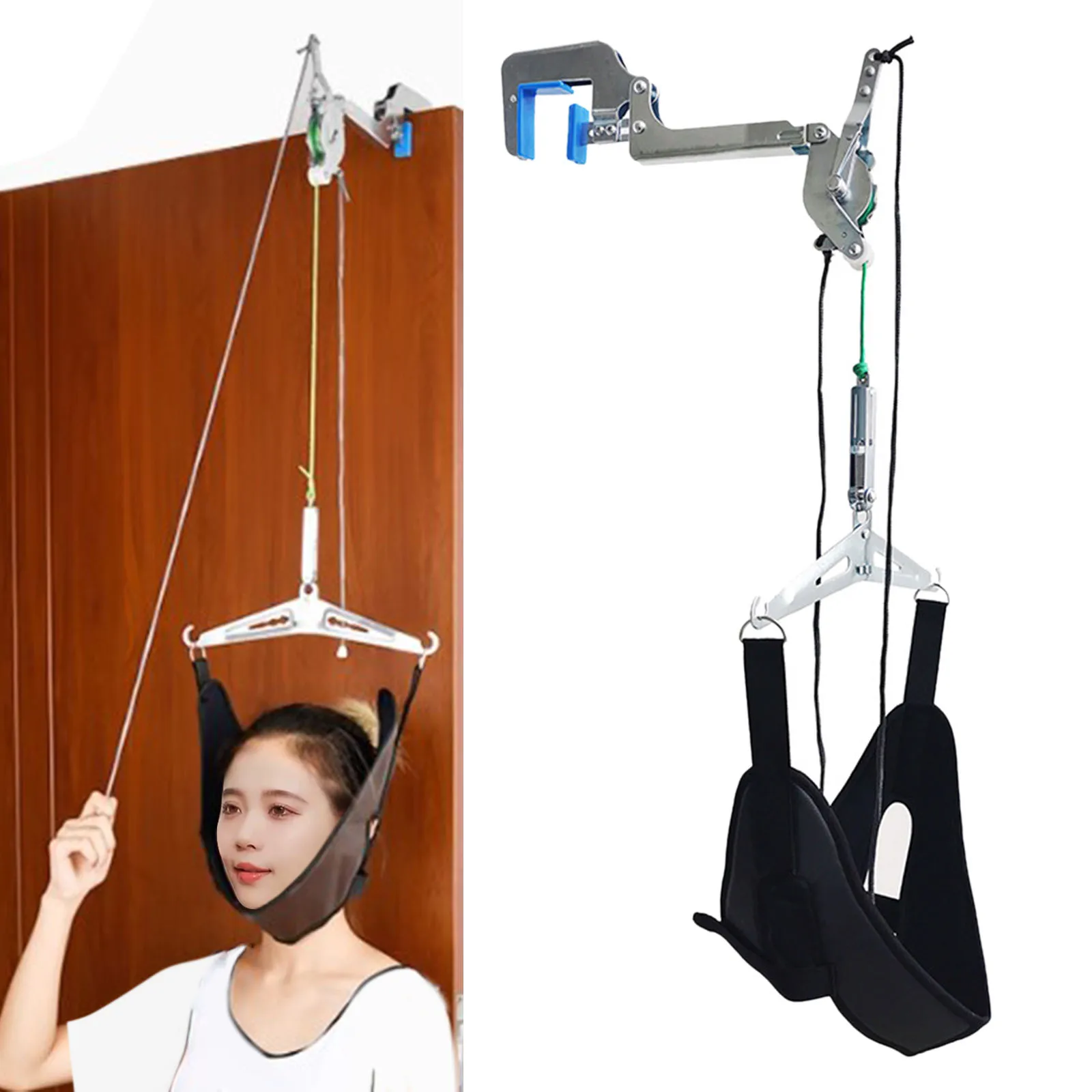 Adjustable Hanging Neck Traction Pain Relief Door Suspension Posture Correction Head Massager Vertebrae Recovery Health Care Set