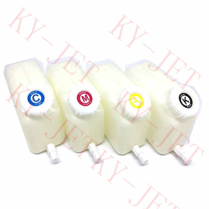 KYJET 4pcs / lot anti-corrosion ink bottle nk tank for bulk ink supply system for all large format Inkjet Printer