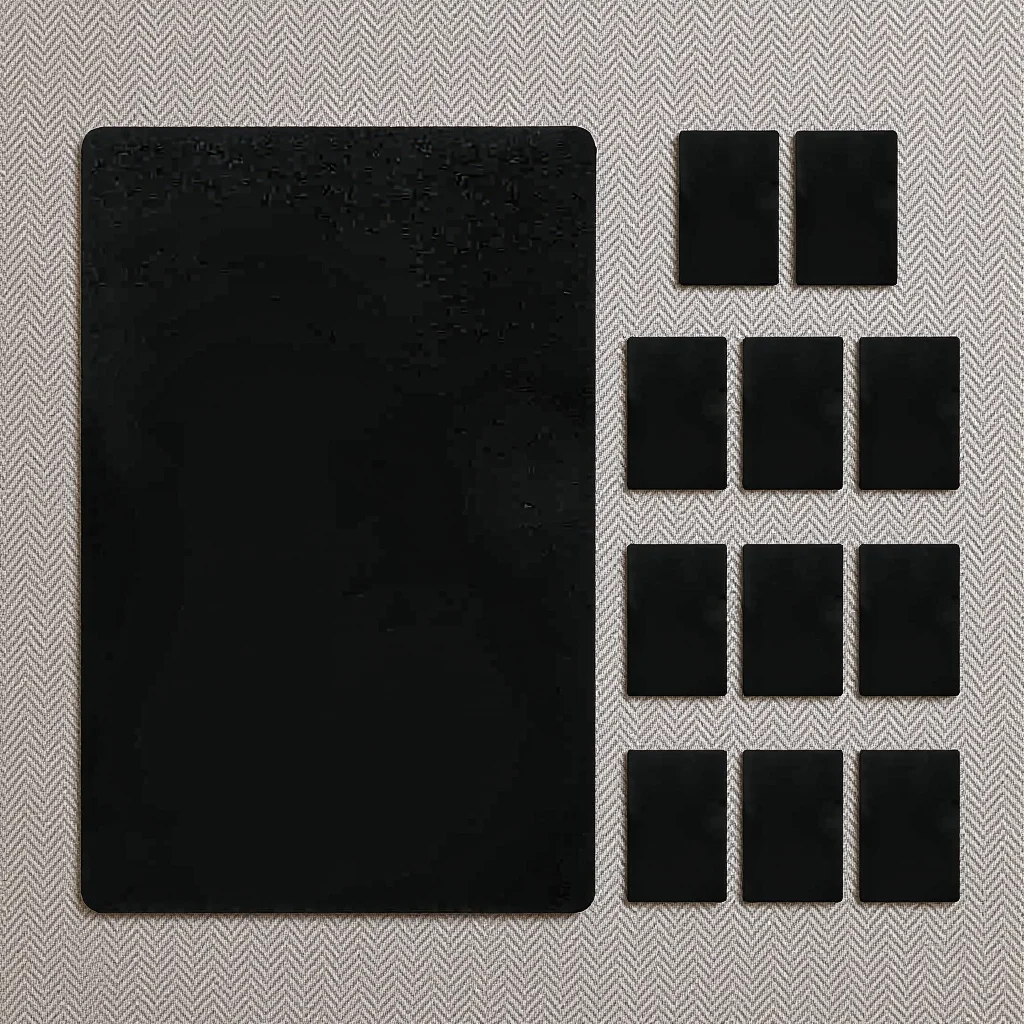 

12Pcs Engraving Aluminum Cards Blanks for Business Name Tags DIY Crafting Aluminum Business Card Blanks Small Cards