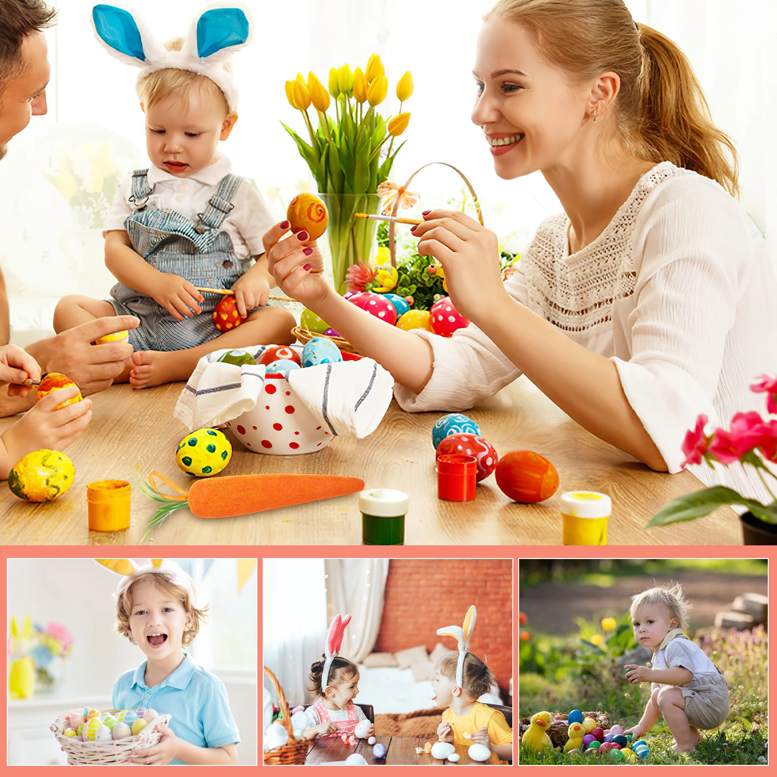 

4pcs Decor Hanging nament Easter Party Decorations Artificial Carrots Carrots For Easter Decorations Home Festive