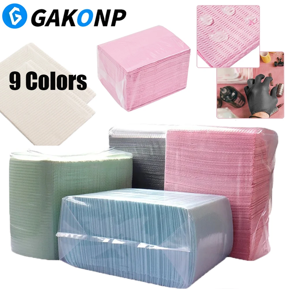 

Disposable Tattoo Clean Pad 9 Colors Tattoo Bibs Table Covers Clean Pad Waterproof Patient Dental Napkins Tattoo Accessories