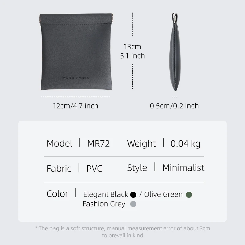 حقيبة بطاقات مارك رايدن للرجال، حقيبة تنظيم صغيرة لسماعات الرأس