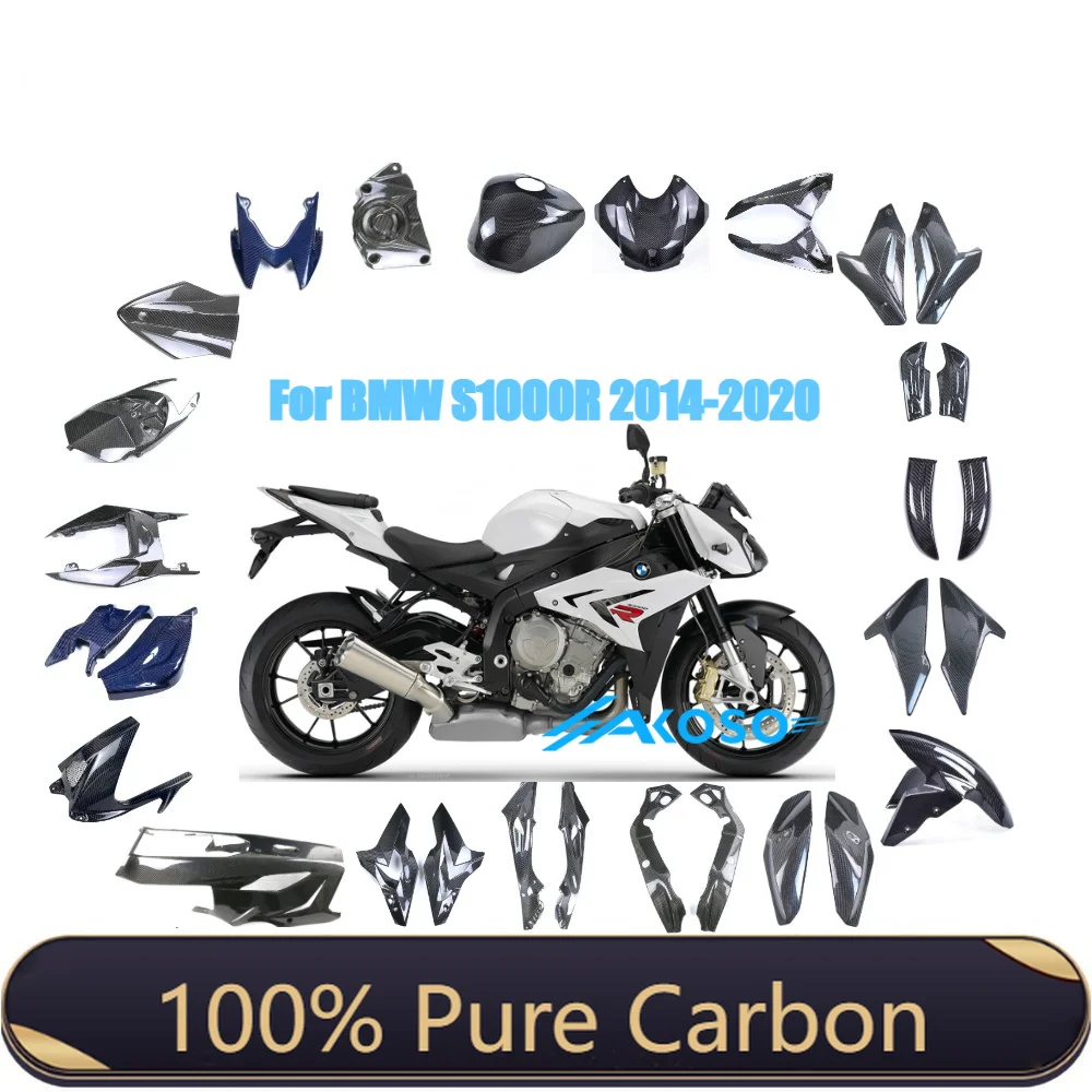 Für BMW S1000R 2014 2015 2016 2017 2018 2019 2020 Volle 3K Dry Carbon Fiber Motorrad Verkleidungen AKOSO Modifikation