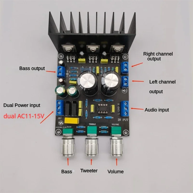 SOTAMIA 파워 앰프 오디오 보드, 2.1 채널 서브우퍼 앰프, 사운드 앰프, 홈 시어터 미니 앰프, LM1875, 2x20W + 20W